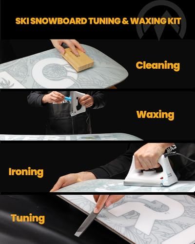 OutdoorMaster Ski Snowboard Tuning and Waxing Kit with Waxing Iron