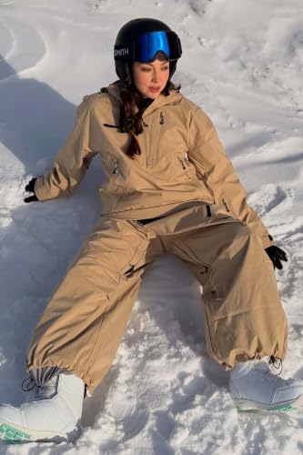 GSOU SNOW Women's Ski Jacket Baggy Snowboard Jackets Hooded Coat