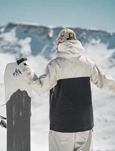 GSOU SNOW Mens Womens Baggy Snowboard Jacket Asym-Zip Ski Jacket