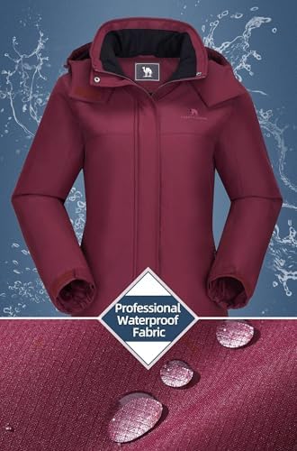 CAMEL CROWN Women's Ski Jacket Winter Snow Coat Waterproof Female Jackets