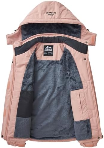 ELLSWOS Womens Winter Coats Waterproof Ski Jacket Warm Snow Raincoat