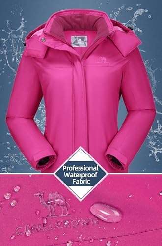CAMEL CROWN Women's Ski Jacket Winter Snow Coat Waterproof Female Jackets