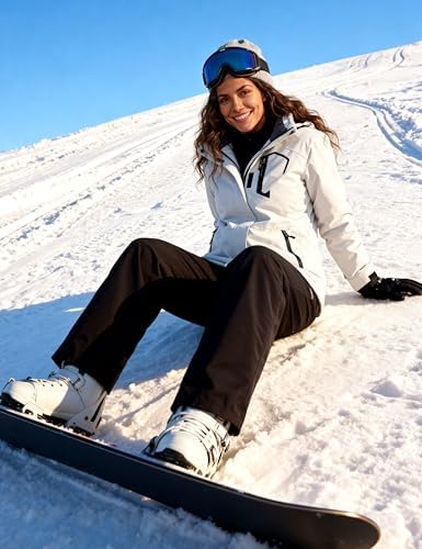 Women's Waterproof Ski Jacket Warm Winter Coat Fleece Snowboarding