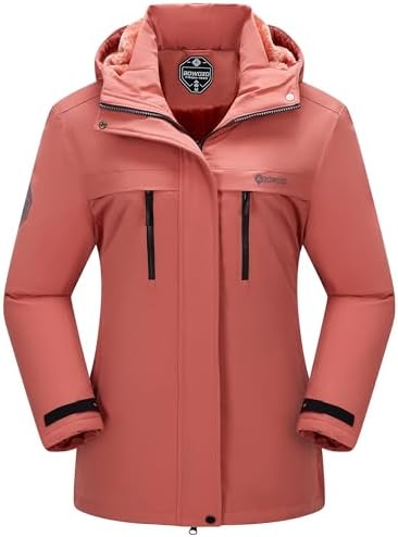 Women's Waterproof Snow Ski Jacket Warm Winter Coat Insulated Snowboarding Jacket Softshell Hiking Jacket