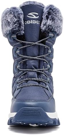 HOBIBEAR Kids Winter Snow Boots Waterproof Outdoor Warm Faux Fur Lined Shoes