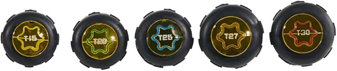 Klein Tools 19555 TORX Cushion Grip Screwdriver Set, Made in USA, T15, T20, T25, T27 and T30 Tip sizes, 5-Piece