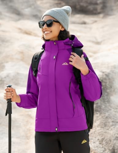 MAGCOMSEN Women's 3-in-1 Winter Coats Snow Ski Jacket Waterproof Windproof Fleece Lined Winter Jacket Parka