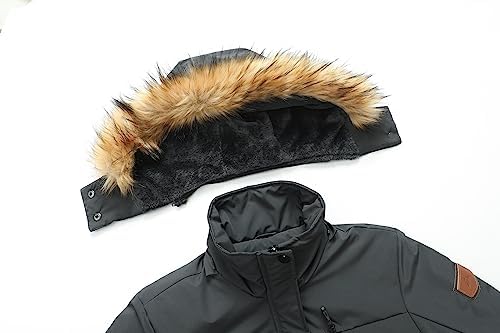 MOERDENG Women's Waterproof Ski Jacket Winter Warm Hooded Snow Coat