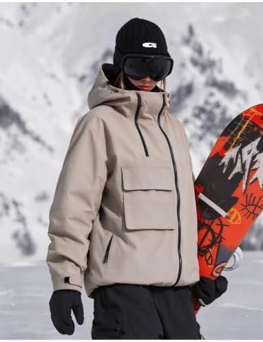 GSOU SNOW Unisex Snowboard Jacket Loose-Fit Snowboard Coat Waterproof