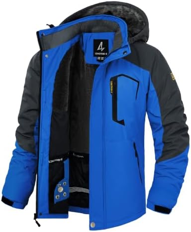 Mens Winter Jacket Ski Snow Waterproof Puffer Parka Coats