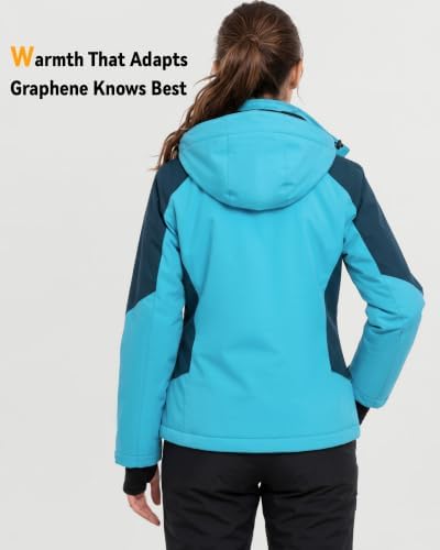 Wulcea Graphene Heated Jacket For Women 12V 18400mAh Fast Charge With Large Capacity