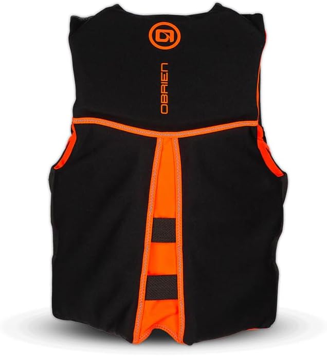 O'Brien Flex V-Back ライフジャケット – 沿岸警備隊承認済み大人用ライフベスト、フレックスフィットデザイン、軽量フォーム、フロントジップクロージャー、ウォータースポーツ、ボート、ジェットスキー用