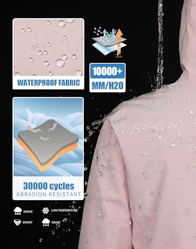 Pionner Camp Womens Ski Jacket Snow Coat Waterproof Baggy Anorak Snowboard Hoodie Insulated Pullover Winter Sports Mountain
