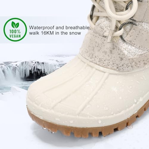 STQ Womens Winter Duck Boots Waterproof Cold Weather Snow Boots