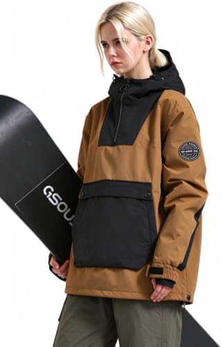GSOU SNOW Womens Snowboard Jacket Baggy Ski Snow Jacket Windproof Insulated