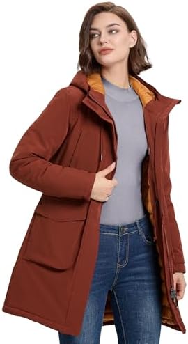 33,000ft Women's Waterproof Winter Coat Long Insulated Jacket with hood