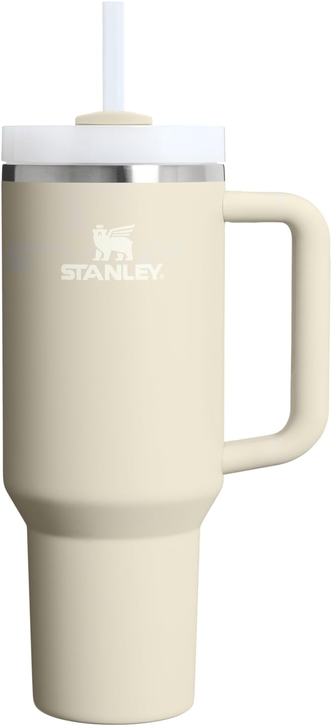 STANLEY Quencher H2.0 タンブラー ハンドル＆ストロー付き 1.1L | FlowState 3-Position蓋 | 車のカップホルダー対応 旅行用 | 真空断熱 ステンレススチール製カップ | BPAフリー | 限定色 トーステッドアーモンド