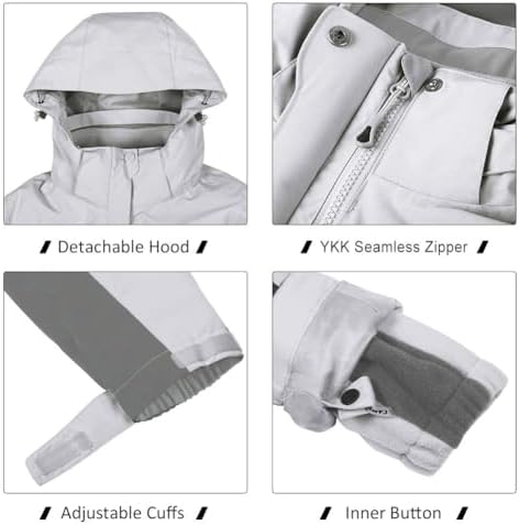 CAMEL CROWN Women's Waterproof Ski Jacket 3 in 1 Winter Coat Windbreaker Snowboard Jackets for Rain Snow Outdoor Hiking