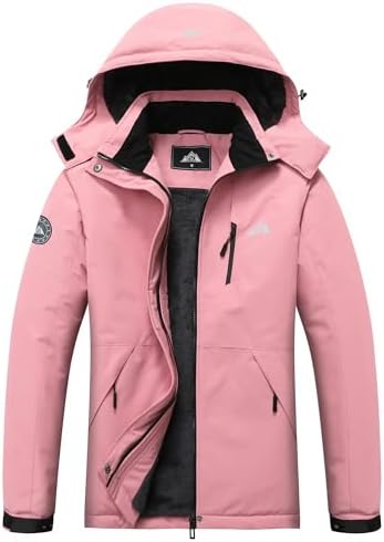 MOERDENG Women's Hiking Winter Jacket Waterproof Insulated Warm Snow Coat