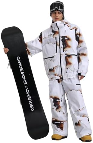 GSOU SNOW Mens Baggy Snowboard Jacket Womens Ski Snow Jacket Waterproof