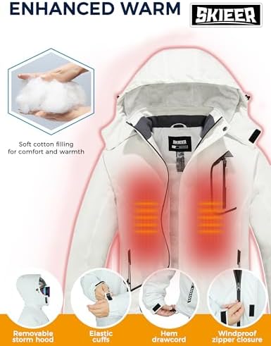 Men's Ski Jacket Windproof Waterproof Rain Coat Snow Winter Jacket