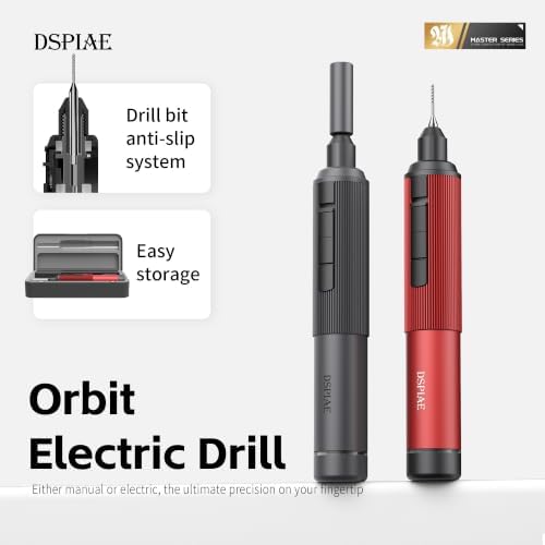 DSPIAE AT-ED Orbit Electric Hand Drill, Hobby Model Mini Drill Pen, Red