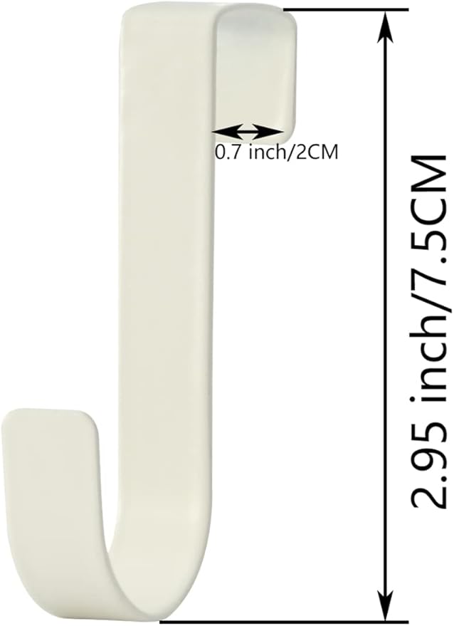 eywlwaar Over The Cabinet Door Single Hooks 5 Pack (White)