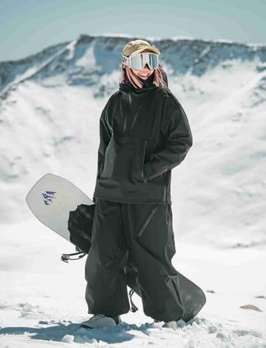 GSOU SNOW Womens Ski Jacket and Pants Set Baggy Snowboard Jacket Snow Suit