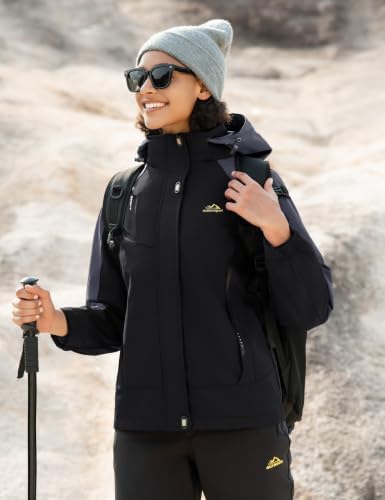 MAGCOMSEN Women's 3-in-1 Winter Coats Snow Ski Jacket Waterproof Windproof Fleece Lined Winter Jacket Parka