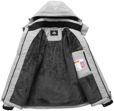 MOERDENG Women's Warm Winter Ski Coat Waterproof Snowboarding Jacket