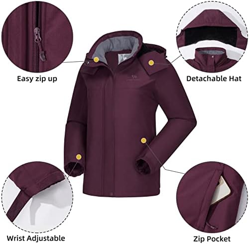 CAMEL CROWN Women's Ski Jacket Winter Snow Coat Waterproof Female Jackets