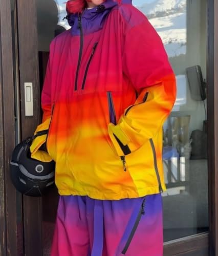 GSOU SNOW Women's Ski Jacket Baggy Snowboard Jackets Hooded Coat