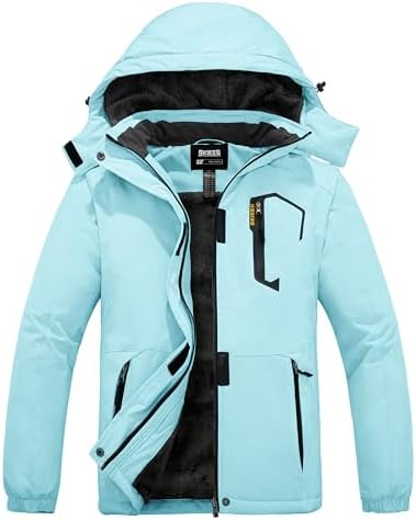Women's Waterproof Ski Jacket Warm Winter Coat Fleece Snowboarding
