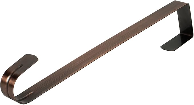Sattiyrch 12" Wreath Hanger for Front Door,Steel Over The Door Hanger Hook,Wreath Door Hanger (Brushed Copper,1)