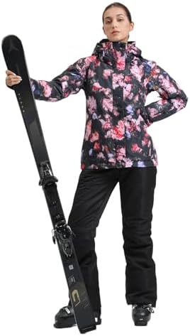 GSOU SNOW Womens Ski Jacket and Pants Set Snowsuits Snow Pants Insulated
