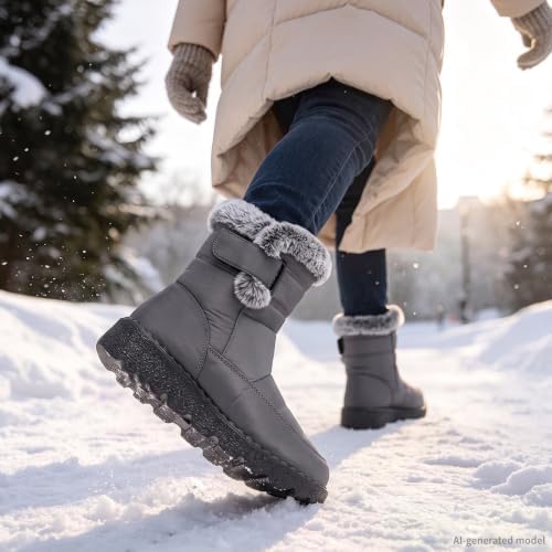 WYGRQBN Women's Winter Snow Boots Waterproof Non Slip Warm