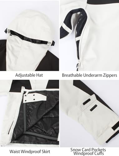 GSOU SNOW Mens Snowboard Jacket Snowboarding Ski Jacket Pullover Waterproof