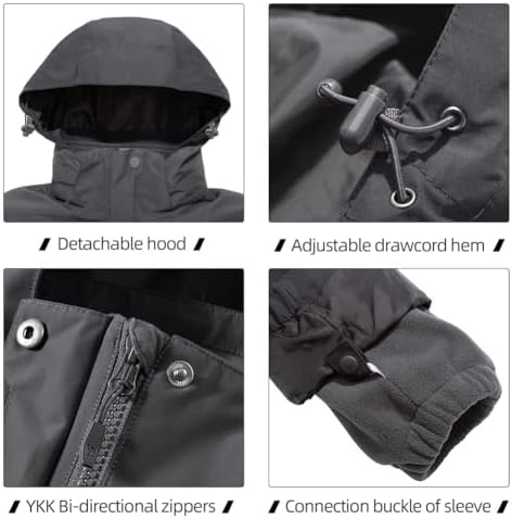 CAMEL CROWN Women's Waterproof Ski Jacket 3 in 1 Winter Coat Windbreaker Snowboard Jackets for Rain Snow Outdoor Hiking