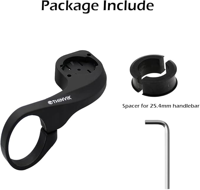 Thinvik Egde Out Front Bike Computer Mount for Garmin Edge 840/830/820/810/800/540/530/520/Plus/520/510/500/200/25 Touring and Touring Plus Compatible with 31.8/25.4mm Handlebar (Basic - Printed Logo)