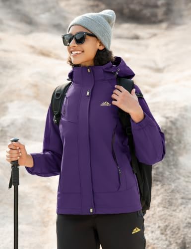 MAGCOMSEN Women's 3-in-1 Winter Coats Snow Ski Jacket Waterproof Windproof Fleece Lined Winter Jacket Parka