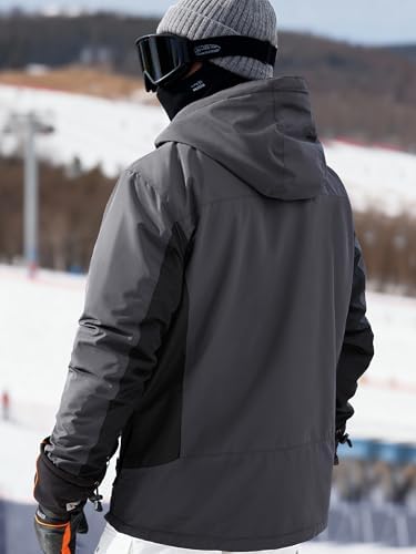 FREE SOLDIER Men's Winter Ski Snow Jacket Warm Fleece Lined Coats