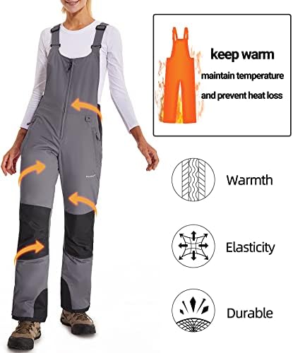 BenBoy Women's Snow Bibs Ski Waterproof Windproof Overalls