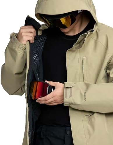 Volcom Men's Dua Gore-tex Insulated Snowboard Jacket – Waterproof Snow Jacket With Zip Tech