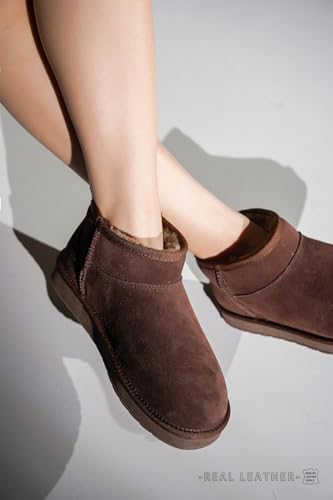 Project Cloud 100% Genuine Leather Womens Boots Ankle Boots for Women Shoes