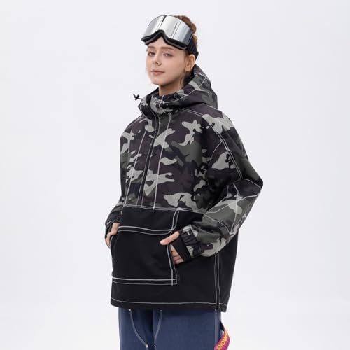 SNOWVERB Loose Fit Snowboard Insulated Ski Jacket Snow Coat for Mens Womens
