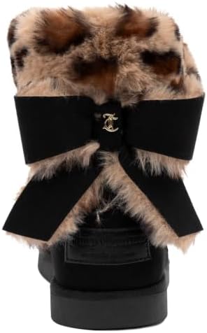 Juicy Couture Women's Slip On Winter Snow Boots Warm & Insulated Fur Lining Comfortable Fashion Booties