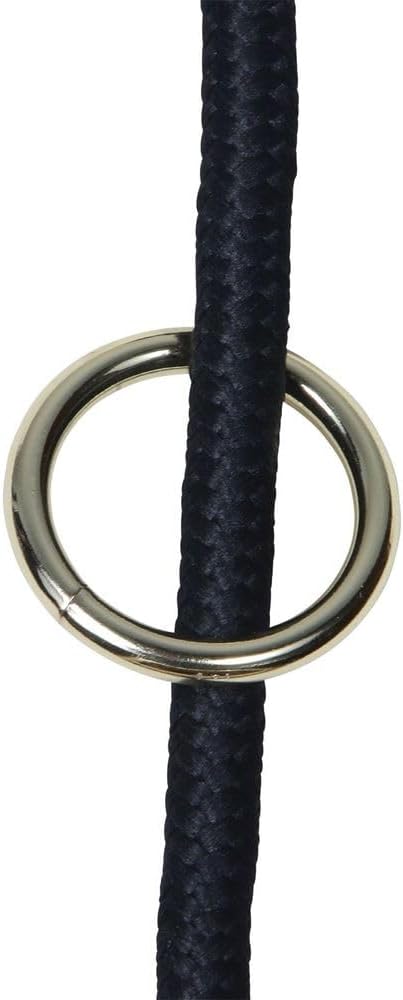 Dura-Tech Quick Release Tie Rope | 22" Braided Rope | Brass Plated Quick Release & Tie Ring | Multi-Use Safety Tie for Horse Barns, Stalls, and Gates | Color Black