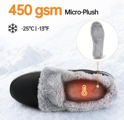 CC-Los Women's Ankle Hiking Winter Snow Boots Faux Fur Lined Warm