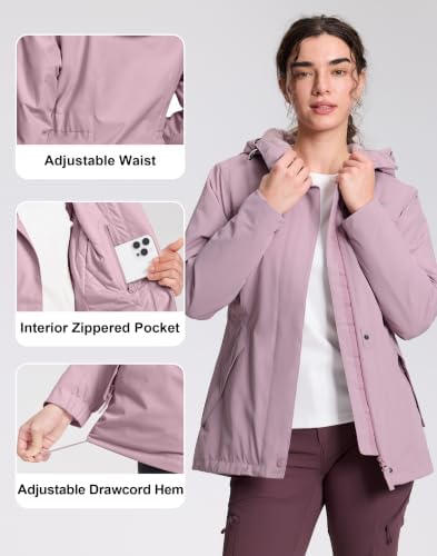 Pioneer Camp Women's Winter Coats Waterproof Ski Snow Fleece Lined Jacket