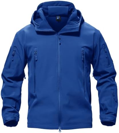 TACVASEN Men's Fleece Softshell Jacket Waterproof Winter Tactical Hooded